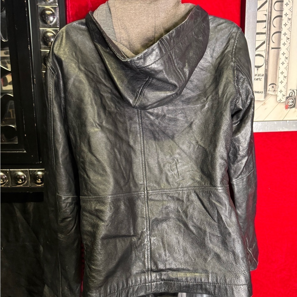 JACQUELINE FERRAR Genuine Lambskin Leather Jacket - Picture 3 of 8